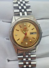 Automatic watch ORIENT day/date (president) rare dial with cubic zirconia 46E001